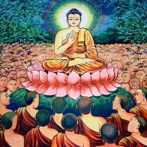 Teaching Sixty Monks, at Wat Olak Madu, Kedah, photograph by Anandajoti Bhikkhu